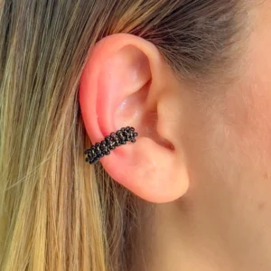 Earcuff tejido negro