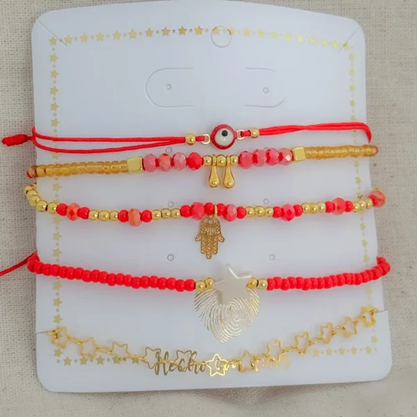 Set x 5 pulseras roja - Image 2