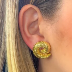 Arete espiral dorado 2,5 cm