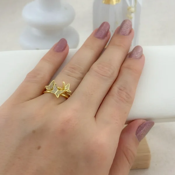 Anillo mariposas ajustable