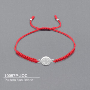 Pulsera tejida San Benito. Herraje: 1cm