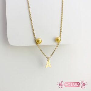 Collar dije letra A + topos