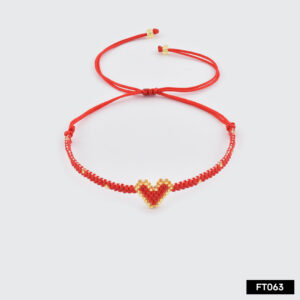 Pulsera tejida en miyuki. Corazón: 1.2cm (Ajustable)