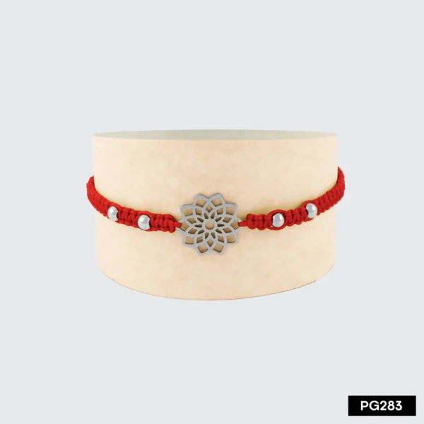 Pulsera tejida mandala 1.6cm  (Ajustable) roja