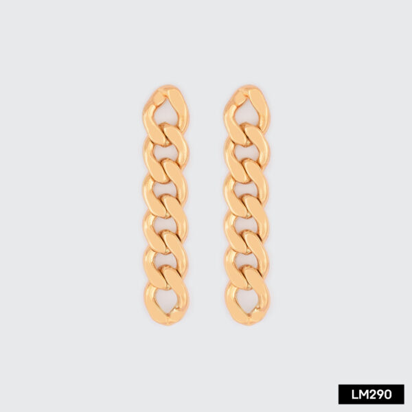 Aretes cadena: 5cm (Largo) x 1cm (Grosor)