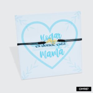Pulsera tejida Mom. Herraje: 1.2cm (Ajustable)