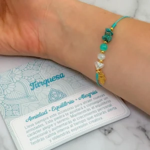 Pulsera turquesa ajustable