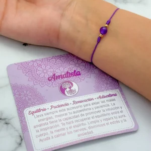 Pulsera amatista ajustable