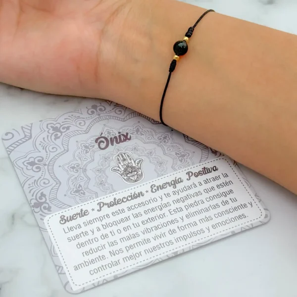 Pulsera ónix ajustable