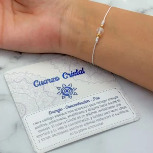 Pulsera cuarzo cristal ajustable